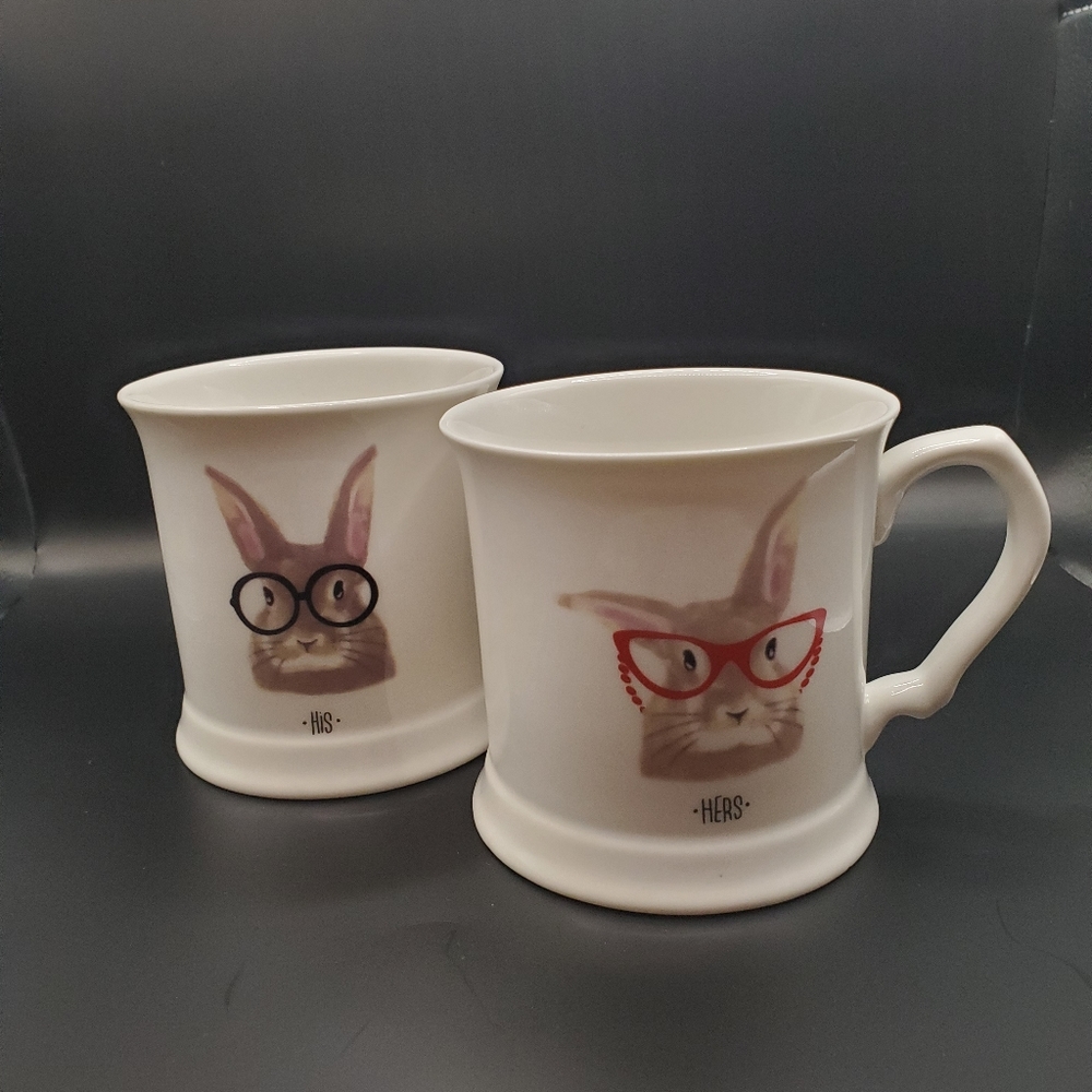 His and Hers Bunny Mugs